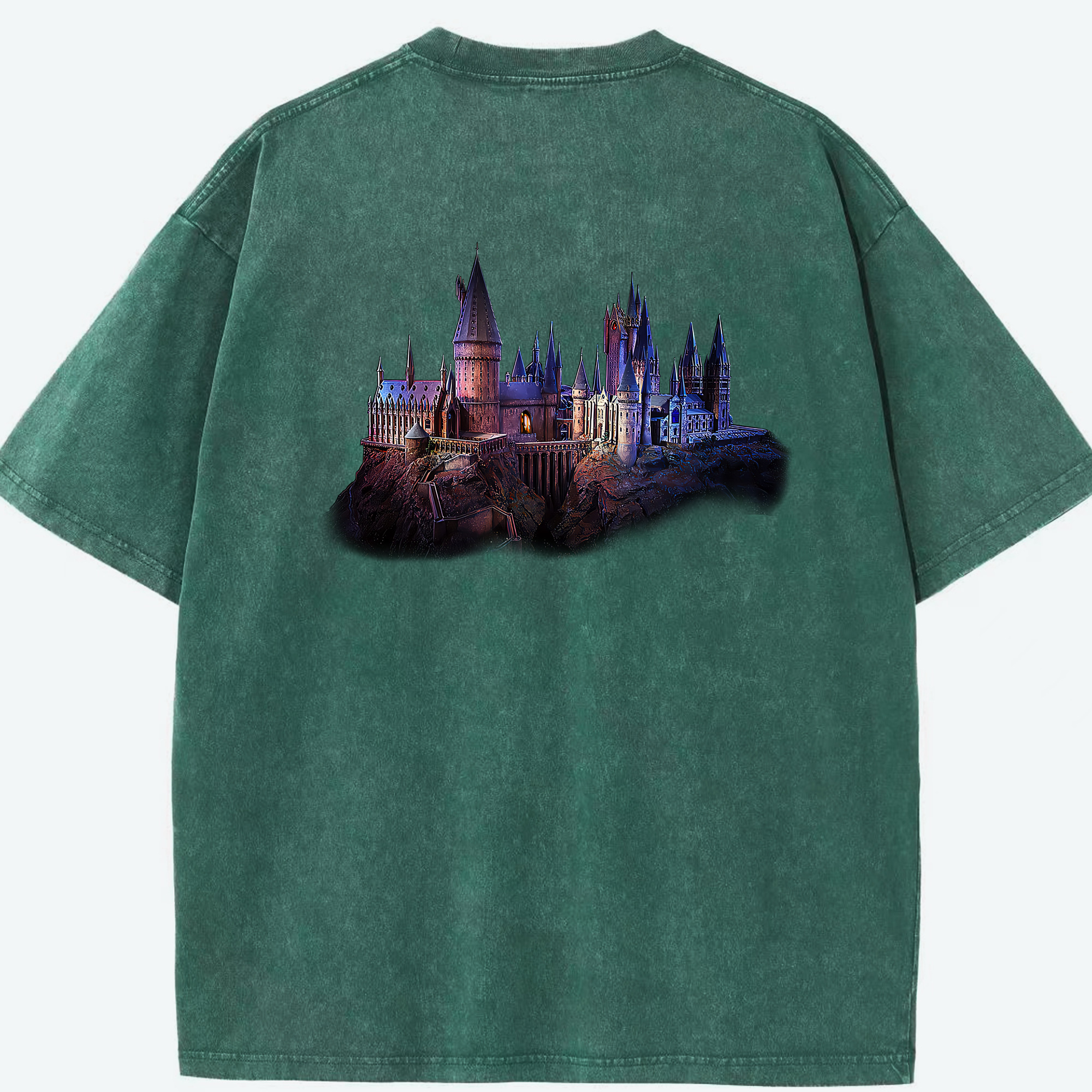 （画像用） Harry Potter ハリー・ポッターシリーズ 綿100% ヴィンテージ風 半袖Tシャツ（背面プリント）
